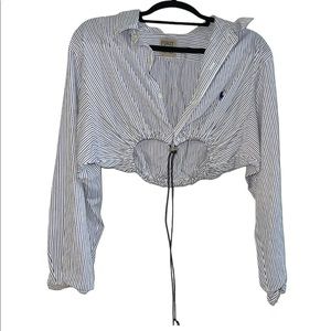 Vintage Ralph Lauren Cropped Button down & drawstring detail FURST OF A KIND, LF